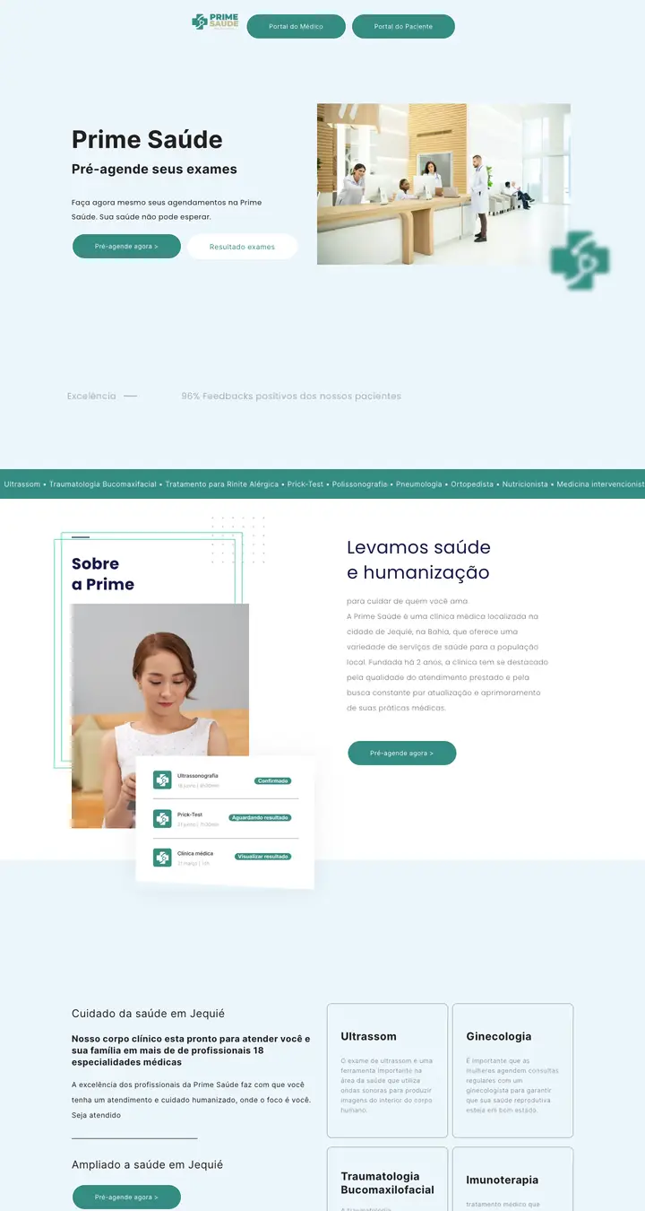 Sitio de clínica creado por Domma